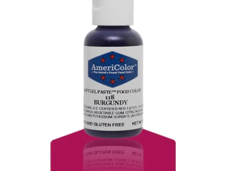 Americolor Soft Gel Paste - Burgundy - Select Size - Food Color Online Sale