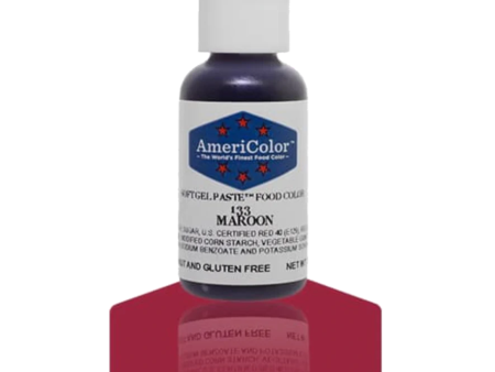 Americolor Soft Gel Paste - Maroon - Select Size - Food Color Fashion