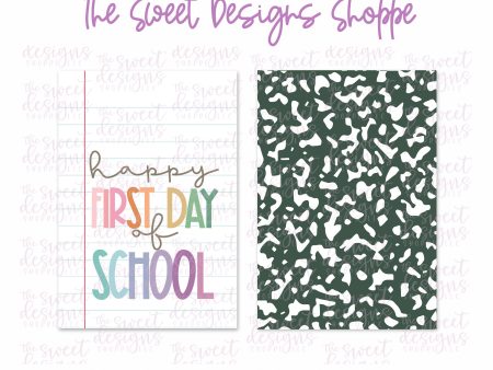 Printed Tag: happy FIRST DAY of SCHOOL  2  x 3  - Set of 25 Tags , Pre-punched hole. Cheap