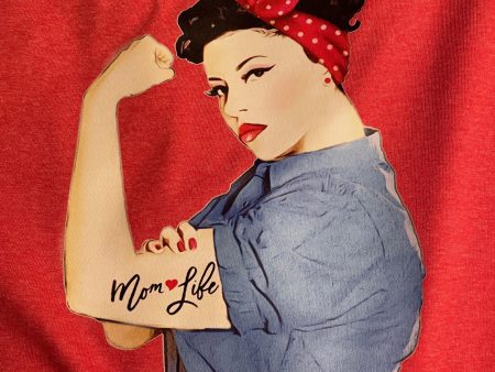 Rosie the Riveter Mom Life T-Shirt Discount