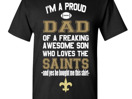 New Orleans Saints Proud Dad Son T-Shirt Sale