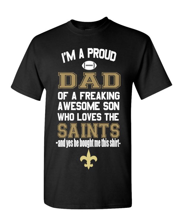 New Orleans Saints Proud Dad Son T-Shirt Sale