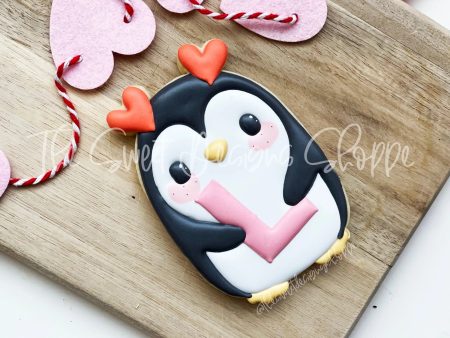 Penguin with Heart Headband- Cookie Cutter Fashion