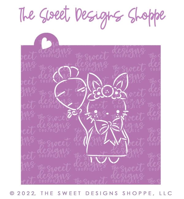 PYOC Stencil - Bunny with Balloon - Stencil Cheap