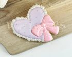 Lacy Heart with Bow - Cookie Cutter Supply