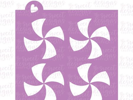 Peppermint - 4 Swirls Pattern  - Stencil Online