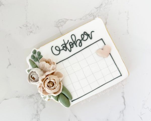 Floral Save the Date Plaque - Cookie Cutter Supply