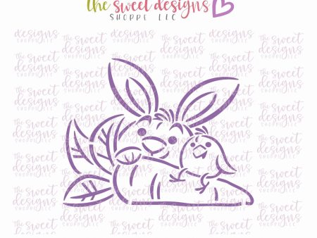 PYOC Stencil - Bunny and Carrot Stencil on Sale