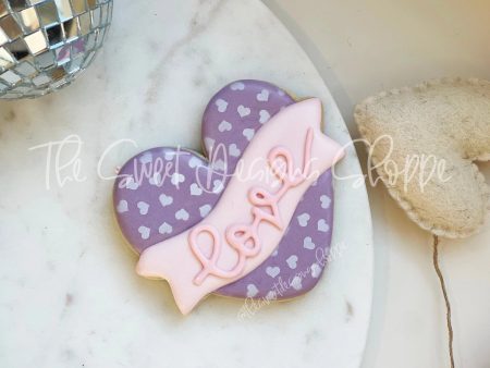 Simple Heart with Ribbon - Cookie Cutter on Sale