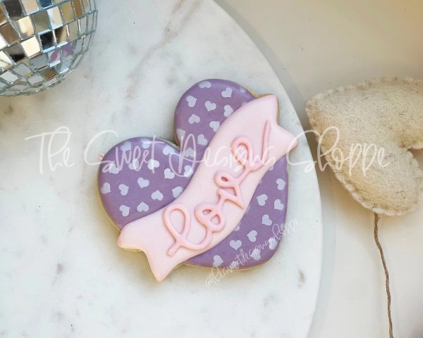 Simple Heart with Ribbon - Cookie Cutter on Sale