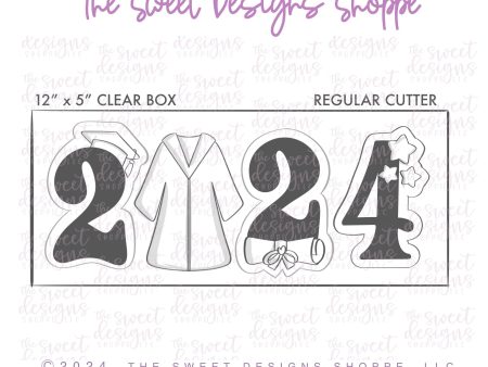 2024 Graduation Set - Set of 4 - Regular Size- Cookie Cutters Hot on Sale