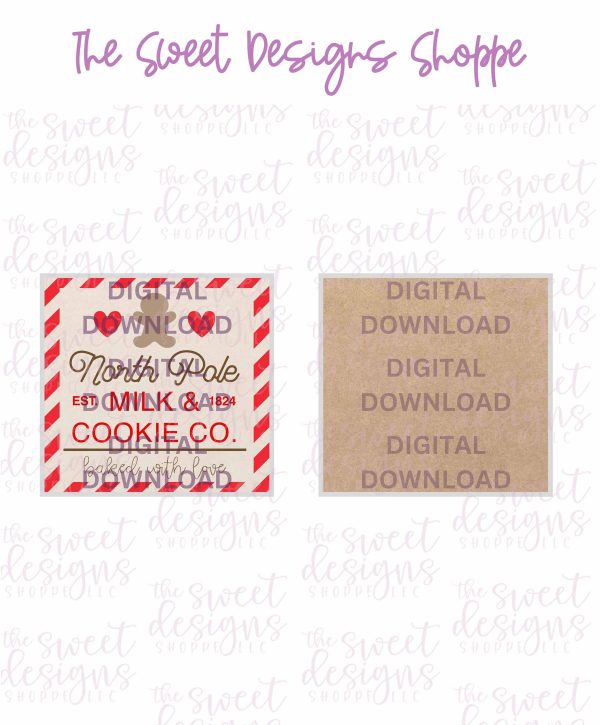 Milk & Cookie Co. - Digital Instant Download 2  x 2  Tag Cheap