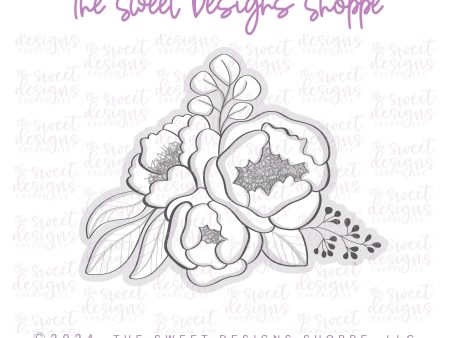 Peony Bouquet - Cookie Cutter For Sale