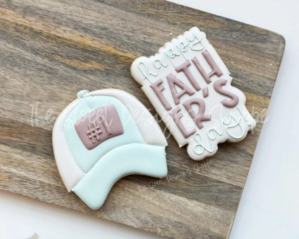 Happy FATHER S Day Plaque & Baseball Cap Cookie Cutter Set - Set of 2 - Cookie Cutters Discount