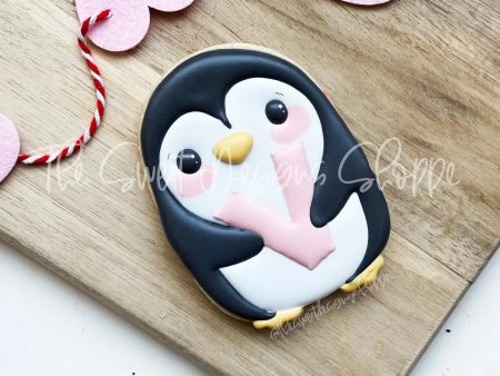 Penguin Holding Heart - Cookie Cutter For Discount