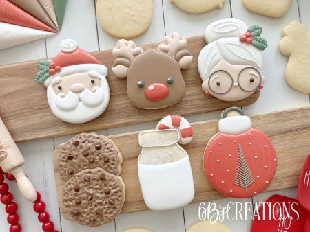 6 B s Creations: Teaching Partners Class - Reindeer Christmas - Set of 6 Cookie Cutters - Online Class not Included Online now