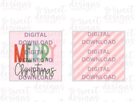 Merry Christmas (Pink) - Digital Instant Download 2  x 2  Tag on Sale