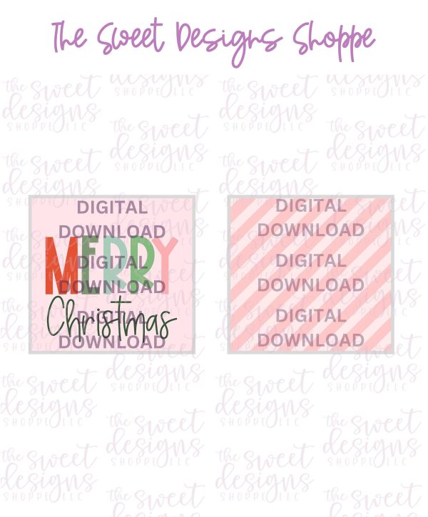 Merry Christmas (Pink) - Digital Instant Download 2  x 2  Tag on Sale