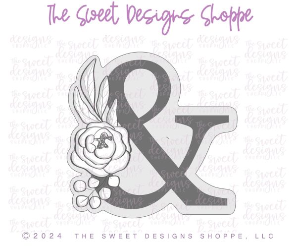 Floral Ampersand   AND Symbol - Cookie Cutter Sale