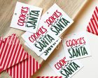 Printed Tags: Cookies for Santa  2  x 2  - Set of 25 Tags , Pre-punched hole. Cheap