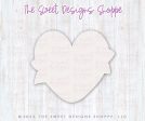 Simple Heart with Ribbon - Cookie Cutter on Sale