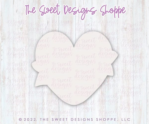 Simple Heart with Ribbon - Cookie Cutter on Sale