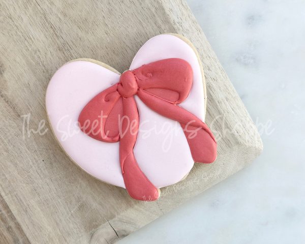 Chunky Heart with Bow - Cookie Cutter For Sale