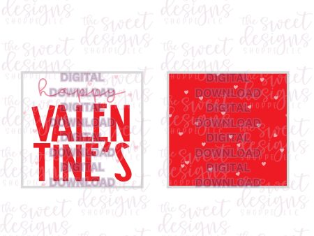 happy VALENTINE S (Red) - Digital Instant Download 2  x 2  Tag Cheap