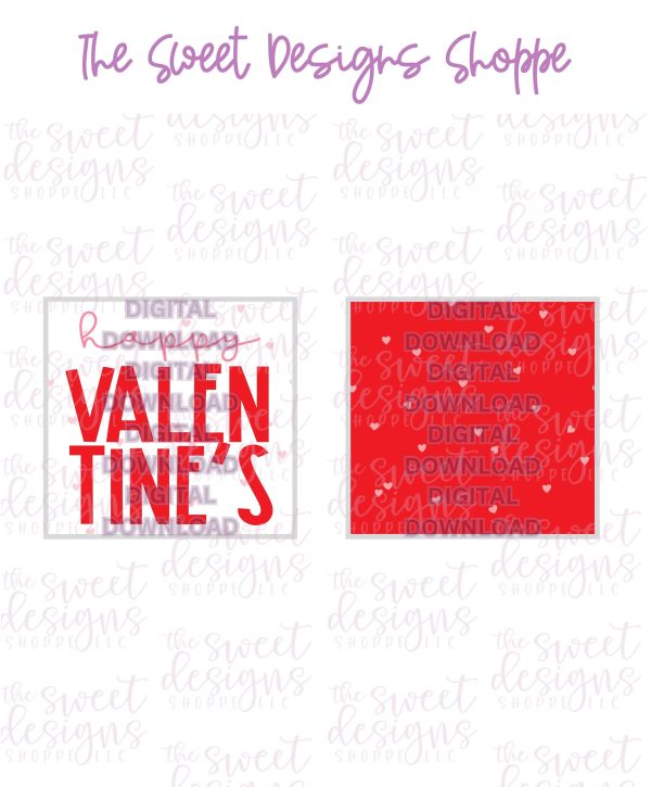 happy VALENTINE S (Red) - Digital Instant Download 2  x 2  Tag Cheap