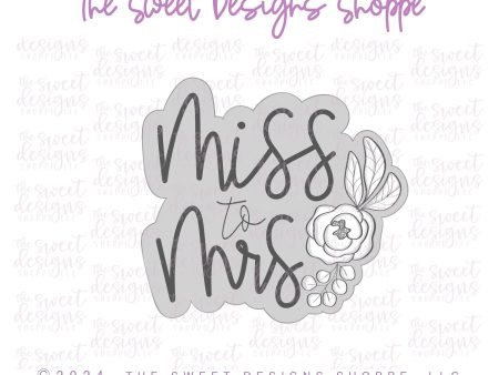 Miss to Mrs Plaque - Cookie Cutter For Sale