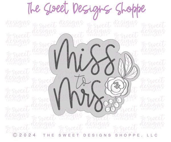 Miss to Mrs Plaque - Cookie Cutter For Sale