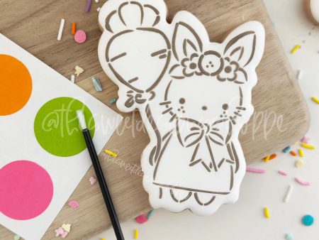 Bundle - PYOC Bunny with Balloon - Cookie Cutter & Stencil For Discount