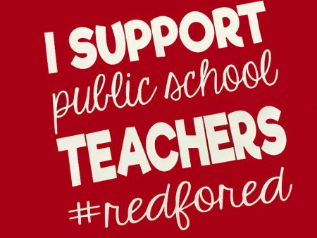 Red For Ed Teacher Supporter T-Shirt or Hoodie Fashion