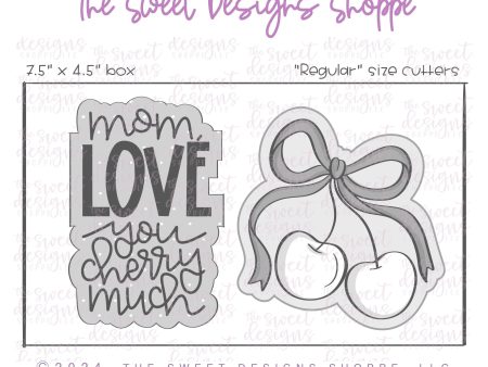 Mom, LOVE you Cherry Much Cookie Cutter Set - Set of 2 - Cookie Cutters For Sale