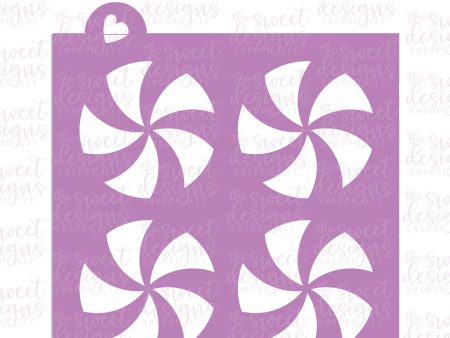 Peppermint - 5 Swirls Pattern  - Stencil Online Hot Sale