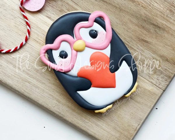 Penguin with Heart Glasses- Cookie Cutter For Cheap