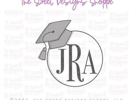 Round Plaque with Graduation Cap - Cookie Cutter Cheap