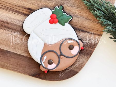 Holly Mrs. Claus Face - Cookie Cutter on Sale