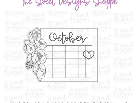 Floral Save the Date Plaque - Cookie Cutter Supply