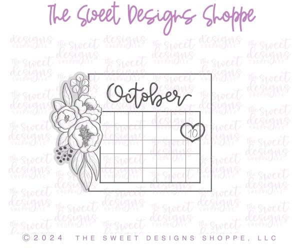 Floral Save the Date Plaque - Cookie Cutter Supply