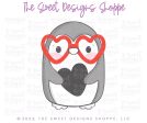 Penguin with Heart Glasses- Cookie Cutter For Cheap