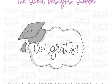 Side Plaque with Graduation Cap - Cookie Cutter Online Sale