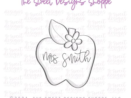 Funky Apple with Flower- Cookie Cutter Online Sale