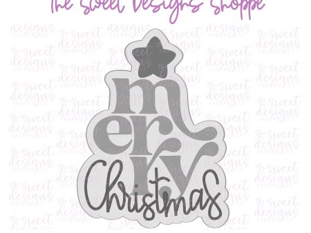 Bundle - Merry Christmas Tree - Cookie Cutter & Stencil Set Sale